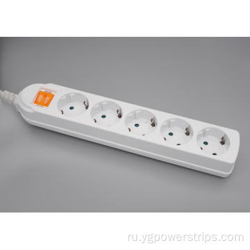 5-Outlet Eu/ с детской защитой стандартная силовая полоса